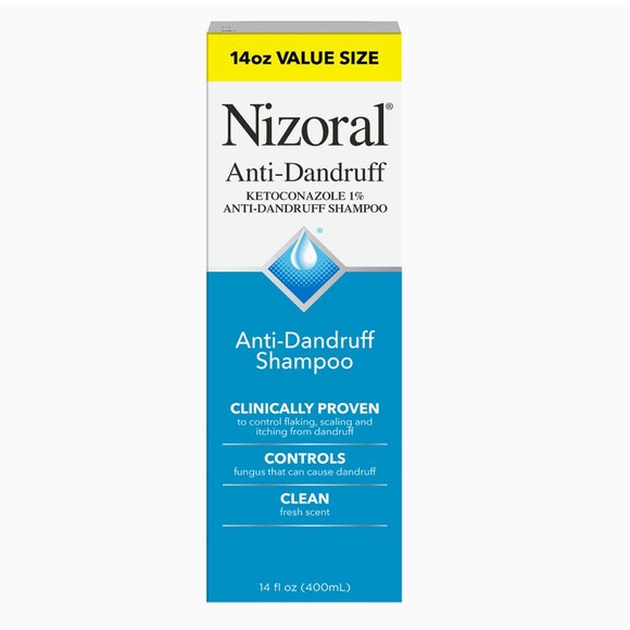 Nizoral Anti-Dandruff Shampoo with 1% Ketoconazole, Fresh Scent, 14 Fl Oz - Picture 1 of 2